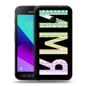 Пластиковый чехол на Samsung Galaxy Xcover 4 с принтом ИМЯ