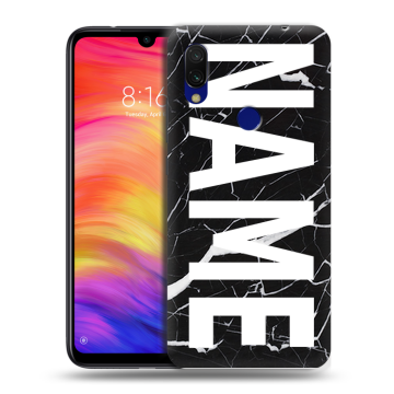 Силиконовый противоударный чехол на Xiaomi RedMi 7 с принтом NAME