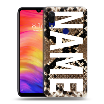 Силиконовый противоударный чехол на Xiaomi RedMi 7 с принтом NAME