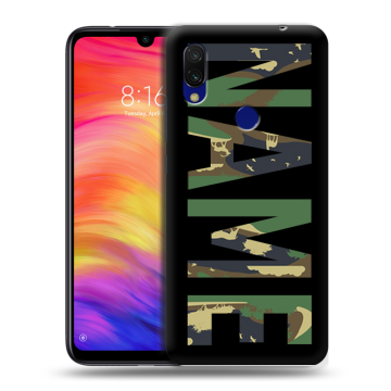 Силиконовый противоударный чехол на Xiaomi RedMi 7 с принтом NAME