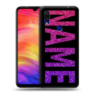 Силиконовый противоударный чехол на Xiaomi RedMi 7 с принтом NAME