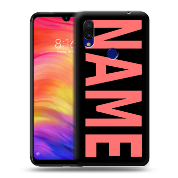 Силиконовый противоударный чехол на Xiaomi RedMi 7 с принтом NAME