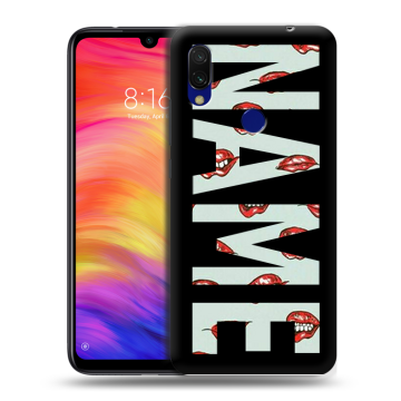 Силиконовый противоударный чехол на Xiaomi RedMi 7 с принтом NAME