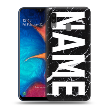 Силиконовый чехол на Samsung Galaxy A20 с принтом NAME