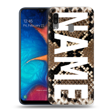 Силиконовый чехол на Samsung Galaxy A20 с принтом NAME