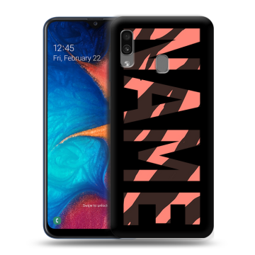 Силиконовый чехол на Samsung Galaxy A20 с принтом NAME