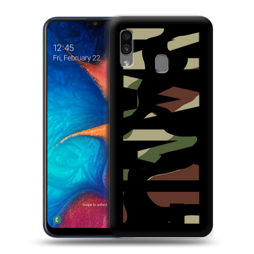 Силиконовый чехол на Samsung Galaxy A20 с принтом NAME