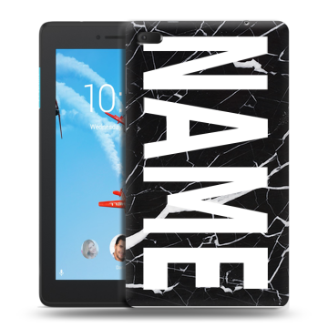 Силиконовый чехол на Lenovo Tab E7 с принтом NAME