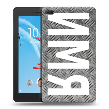 Силиконовый чехол на Lenovo Tab E7 с принтом ИМЯ