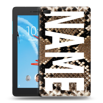 Силиконовый чехол на Lenovo Tab E7 с принтом NAME