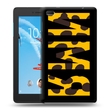 Силиконовый чехол на Lenovo Tab E7 с принтом ИМЯ