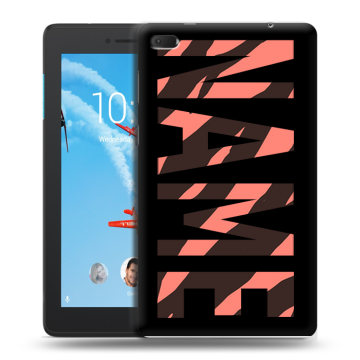 Силиконовый чехол на Lenovo Tab E7 с принтом NAME