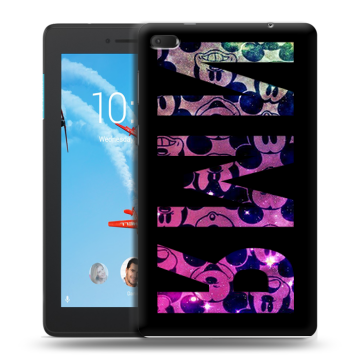 Силиконовый чехол на Lenovo Tab E7 с принтом ИМЯ