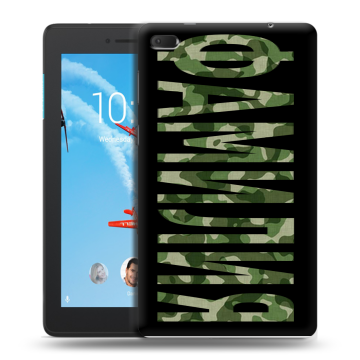 Силиконовый чехол на Lenovo Tab E7 с принтом ФАМИЛИЯ