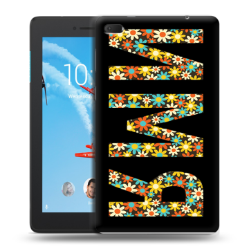 Силиконовый чехол на Lenovo Tab E7 с принтом ИМЯ