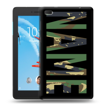 Силиконовый чехол на Lenovo Tab E7 с принтом NAME
