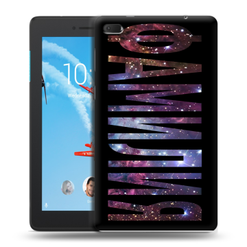 Силиконовый чехол на Lenovo Tab E7 с принтом ФАМИЛИЯ