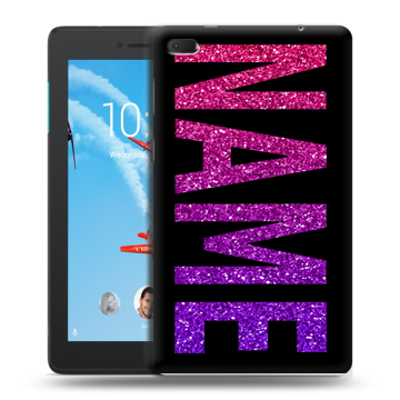 Силиконовый чехол на Lenovo Tab E7 с принтом NAME