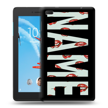 Силиконовый чехол на Lenovo Tab E7 с принтом NAME