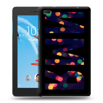 Силиконовый чехол на Lenovo Tab E7 с принтом ИМЯ