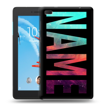 Силиконовый чехол на Lenovo Tab E7 с принтом NAME