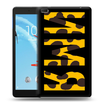 Силиконовый чехол на Lenovo Tab E8 с принтом ИМЯ