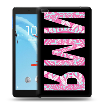 Силиконовый чехол на Lenovo Tab E8 с принтом ИМЯ