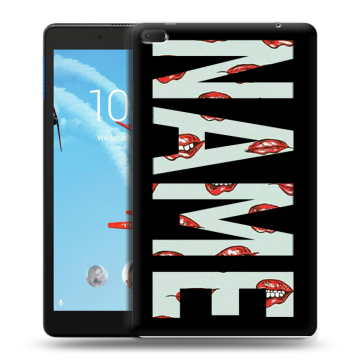 Силиконовый чехол на Lenovo Tab E8 с принтом NAME