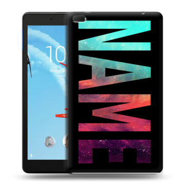 Силиконовый чехол на Lenovo Tab E8 с принтом NAME