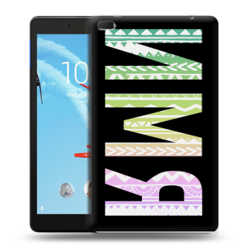 Силиконовый чехол на Lenovo Tab E8 с принтом ИМЯ