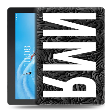 Силиконовый чехол на Lenovo Tab E10 с принтом ИМЯ