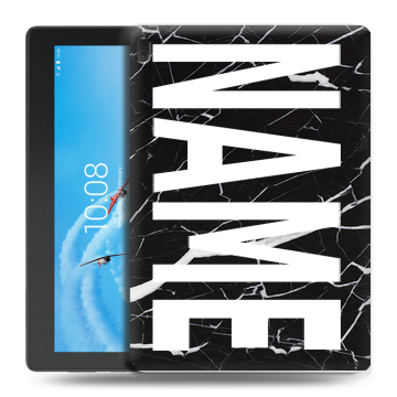 Силиконовый чехол на Lenovo Tab E10 с принтом NAME
