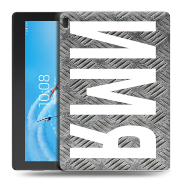 Силиконовый чехол на Lenovo Tab E10 с принтом ИМЯ
