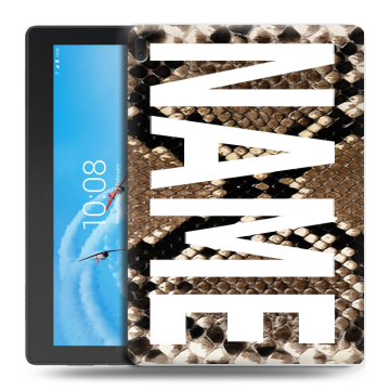 Силиконовый чехол на Lenovo Tab E10 с принтом NAME