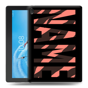 Силиконовый чехол на Lenovo Tab E10 с принтом NAME