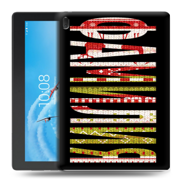 Силиконовый чехол на Lenovo Tab E10 с принтом ФАМИЛИЯ