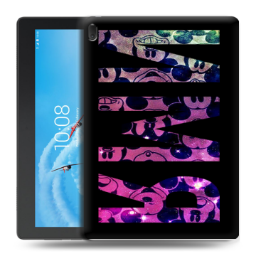 Силиконовый чехол на Lenovo Tab E10 с принтом ИМЯ