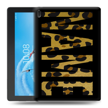 Силиконовый чехол на Lenovo Tab E10 с принтом NAME