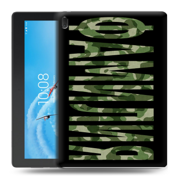 Силиконовый чехол на Lenovo Tab E10 с принтом ФАМИЛИЯ