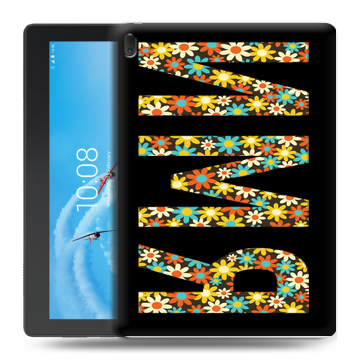 Силиконовый чехол на Lenovo Tab E10 с принтом ИМЯ