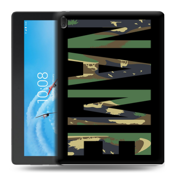 Силиконовый чехол на Lenovo Tab E10 с принтом NAME