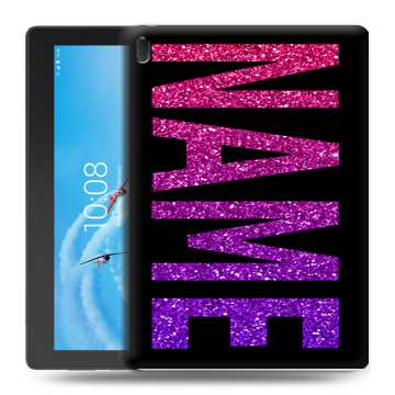 Силиконовый чехол на Lenovo Tab E10 с принтом NAME