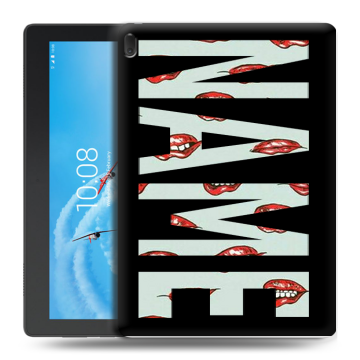 Силиконовый чехол на Lenovo Tab E10 с принтом NAME