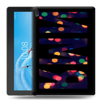 Силиконовый чехол на Lenovo Tab E10 с принтом ИМЯ