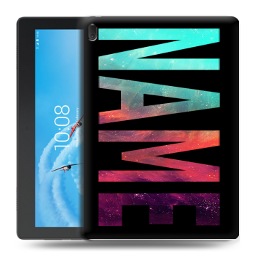 Силиконовый чехол на Lenovo Tab E10 с принтом NAME