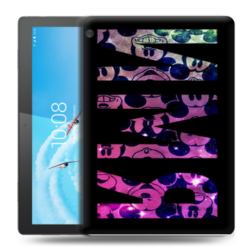 Силиконовый чехол на планшета Lenovo Tab M10 с принтом ИМЯ