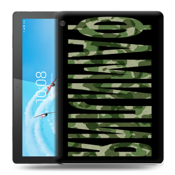 Силиконовый чехол на планшета Lenovo Tab M10 с принтом ФАМИЛИЯ