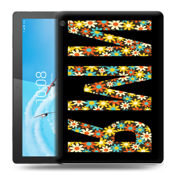 Силиконовый чехол на планшета Lenovo Tab M10 с принтом ИМЯ