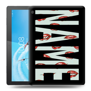 Силиконовый чехол на планшета Lenovo Tab M10 с принтом NAME