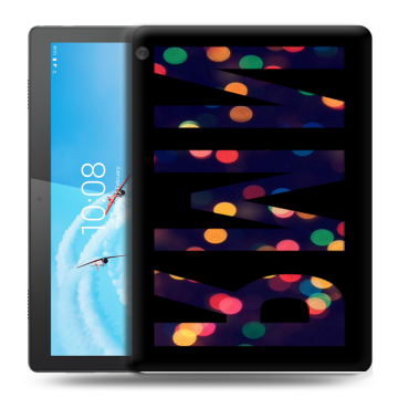 Силиконовый чехол на планшета Lenovo Tab M10 с принтом ИМЯ
